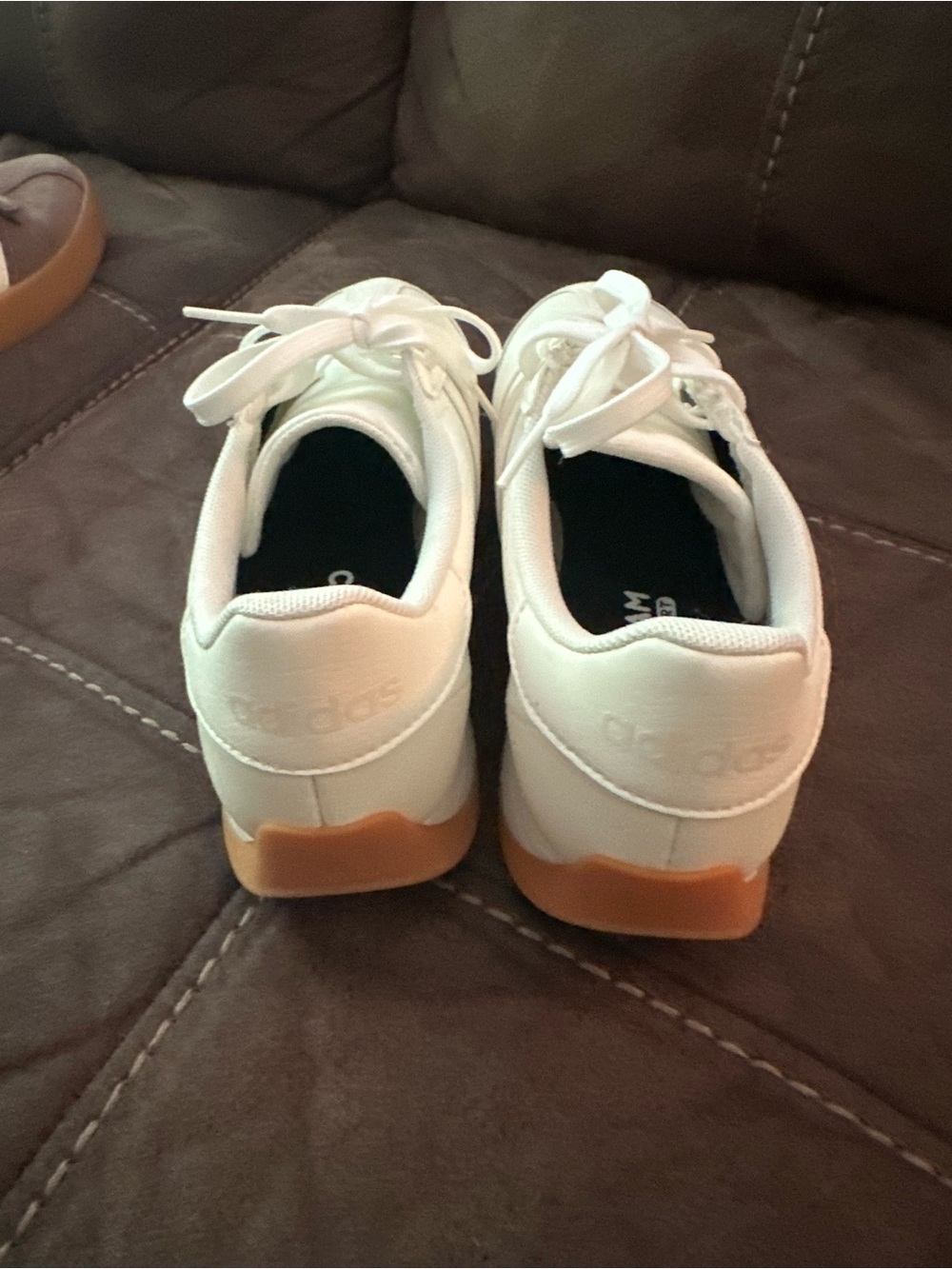 adidas White Gum-Trim Athletic Shoes - Picture 3 of 4